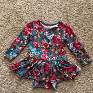 Posh Peanut X FAO Schwarz Girls baby Floral Bodysuit